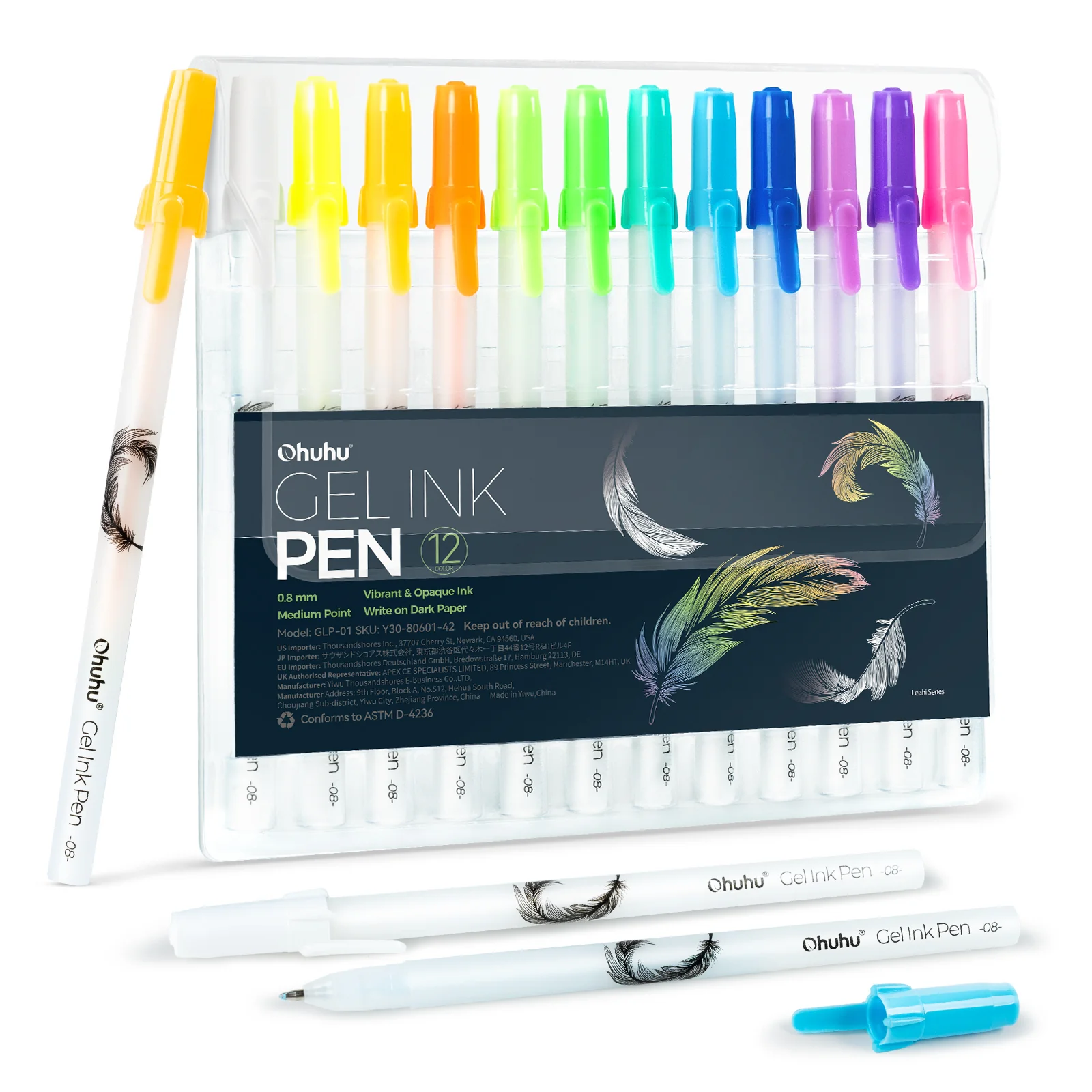 1141-ohuhu-gel-pens-gold-silver-white-colorful-12-pack-1.webp