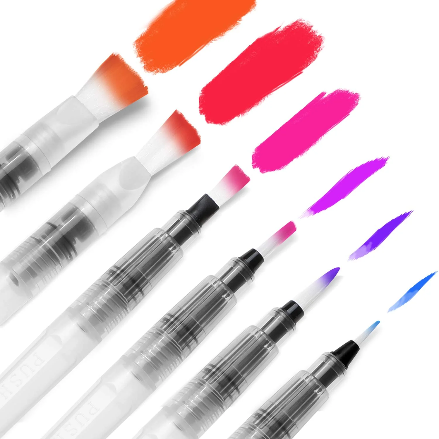 Ohuhu Watercolor Painting Brushes for Water Soluble Colored Pencils, 6 Pack