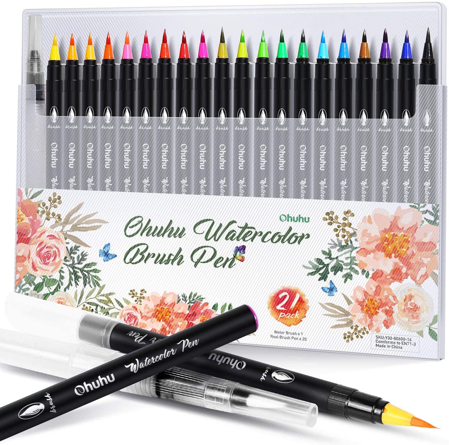 Ohuhu Watercolor Brush Markers Pen