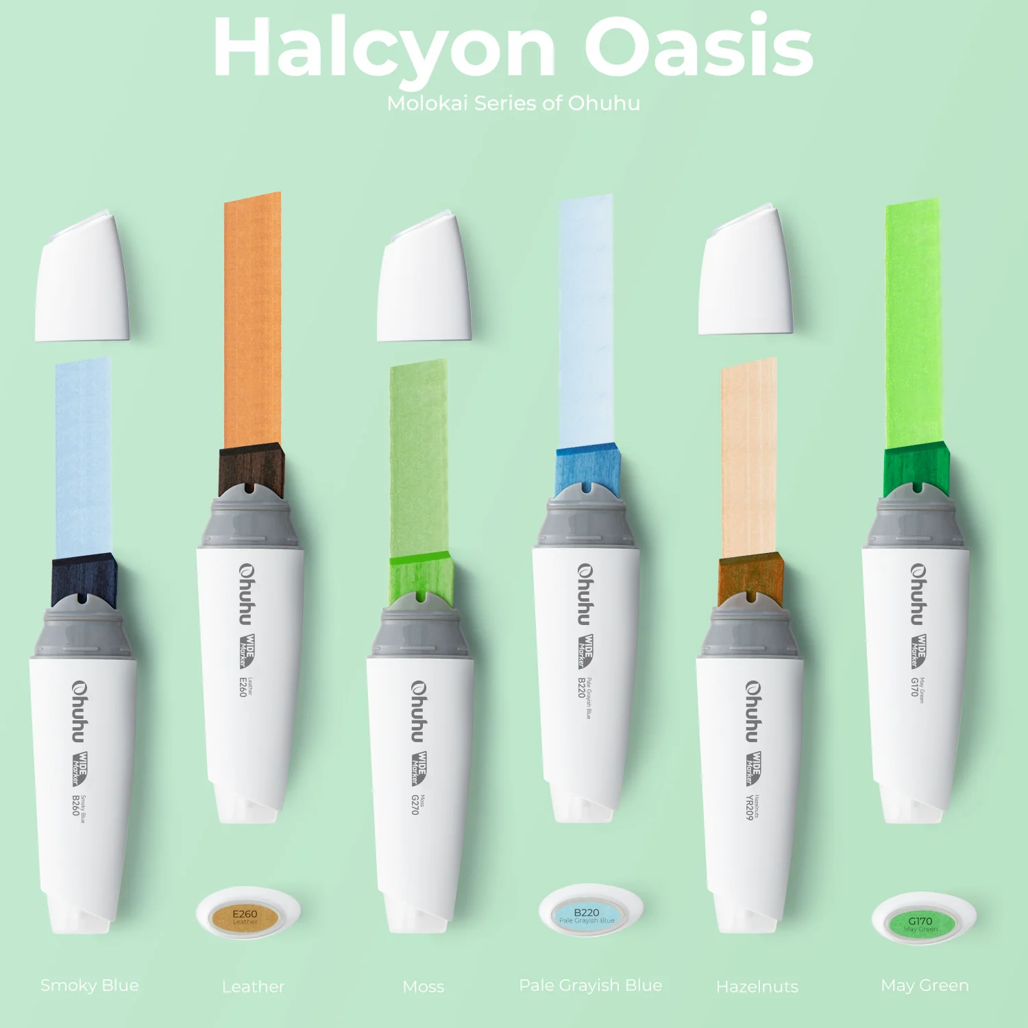 395-ohuhu-molokai-four-tones-extra-wide-tip-alcohol-art-markers-1.webp