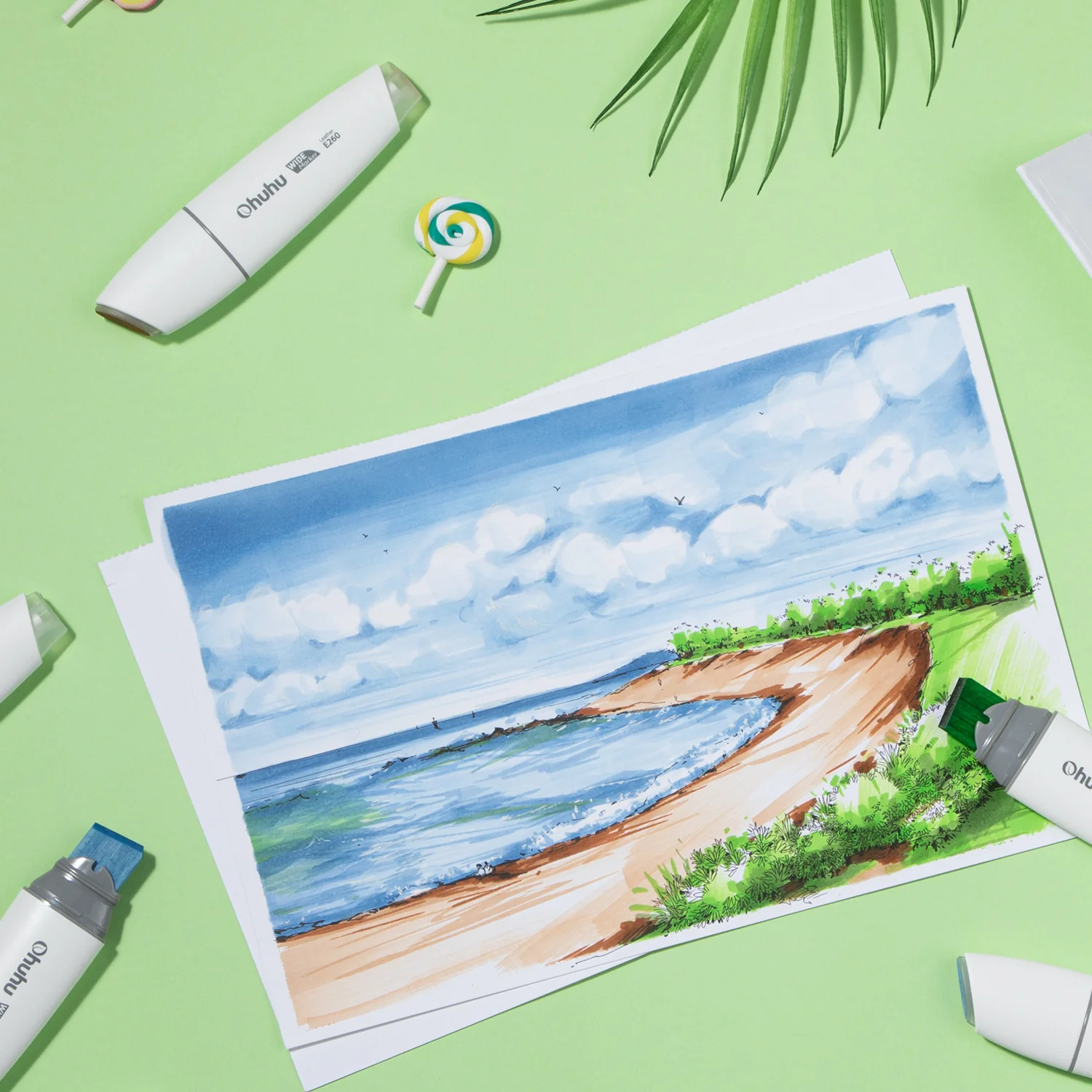 395-ohuhu-molokai-four-tones-extra-wide-tip-alcohol-art-markers-1.webp