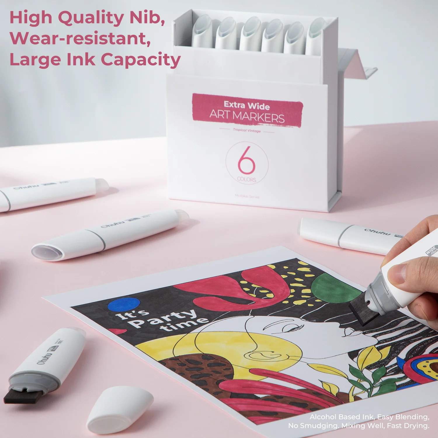 395-ohuhu-molokai-four-tones-extra-wide-tip-alcohol-art-markers-1.webp