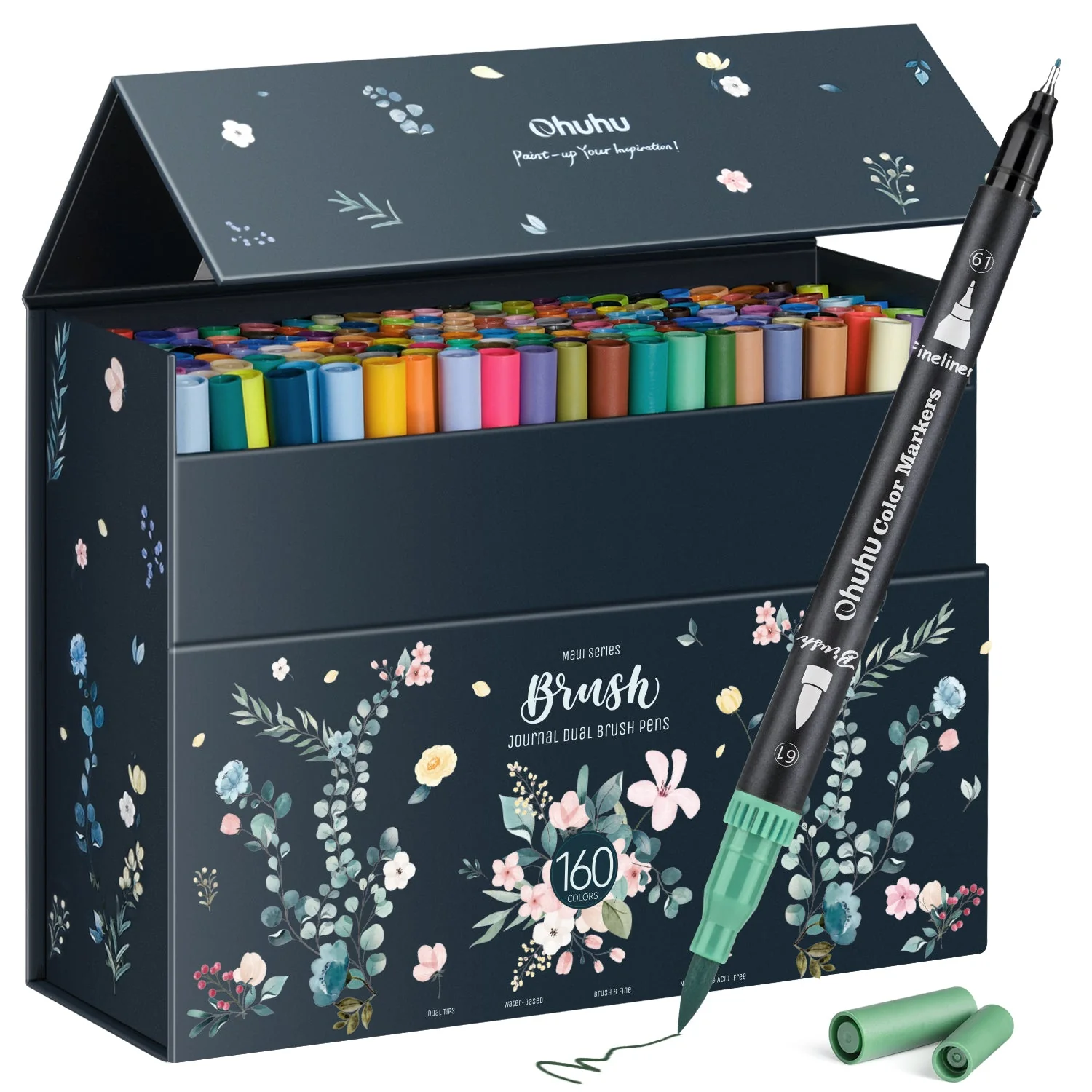 Ohuhu Maui 160 Colors Dual Tips Water Based Art Markers, Brush & Fineliner (Australia Domestic Shipping)