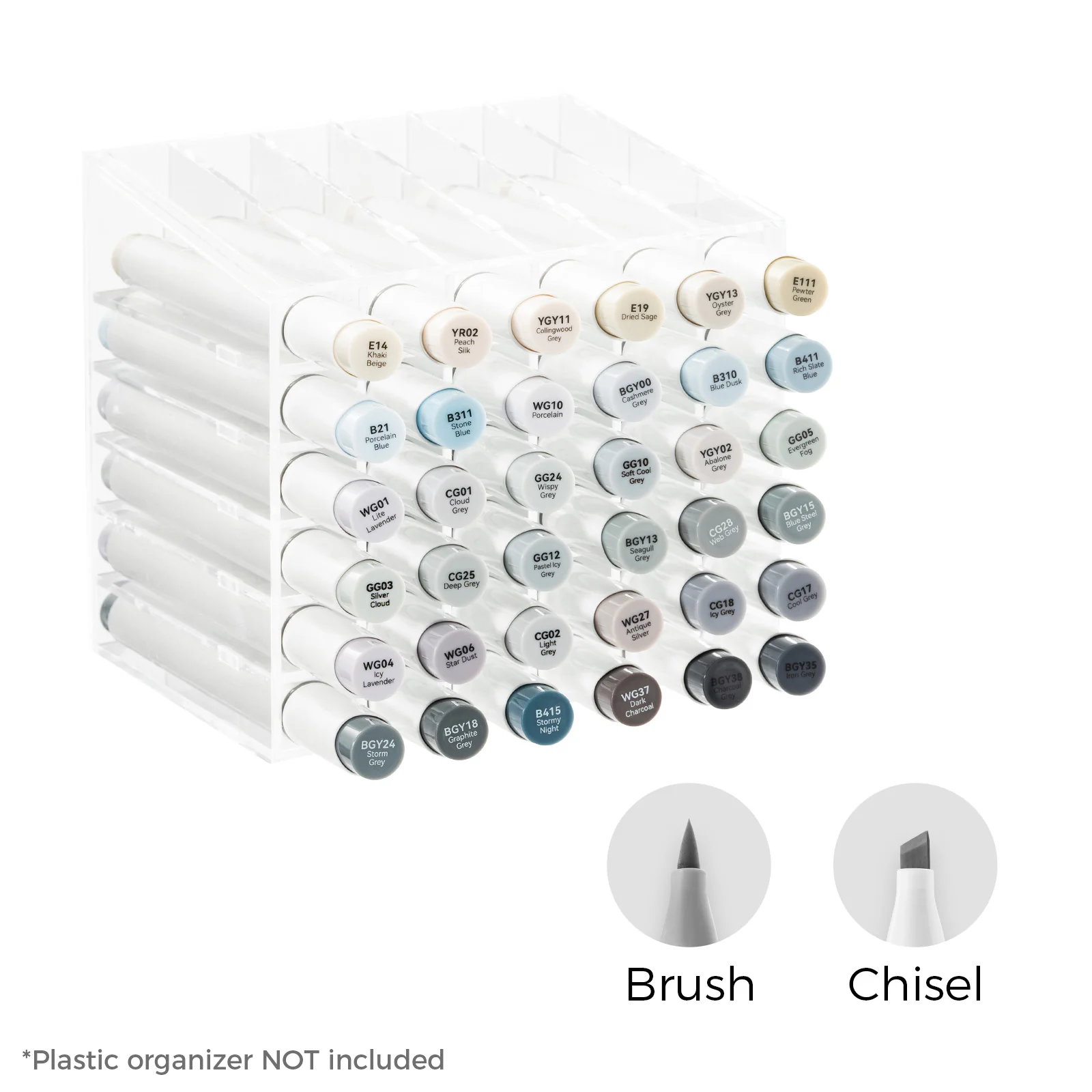 Ohuhu Honolulu 36 Gray Tone Colors Dual Tips Alcohol Art Markers (New Version)