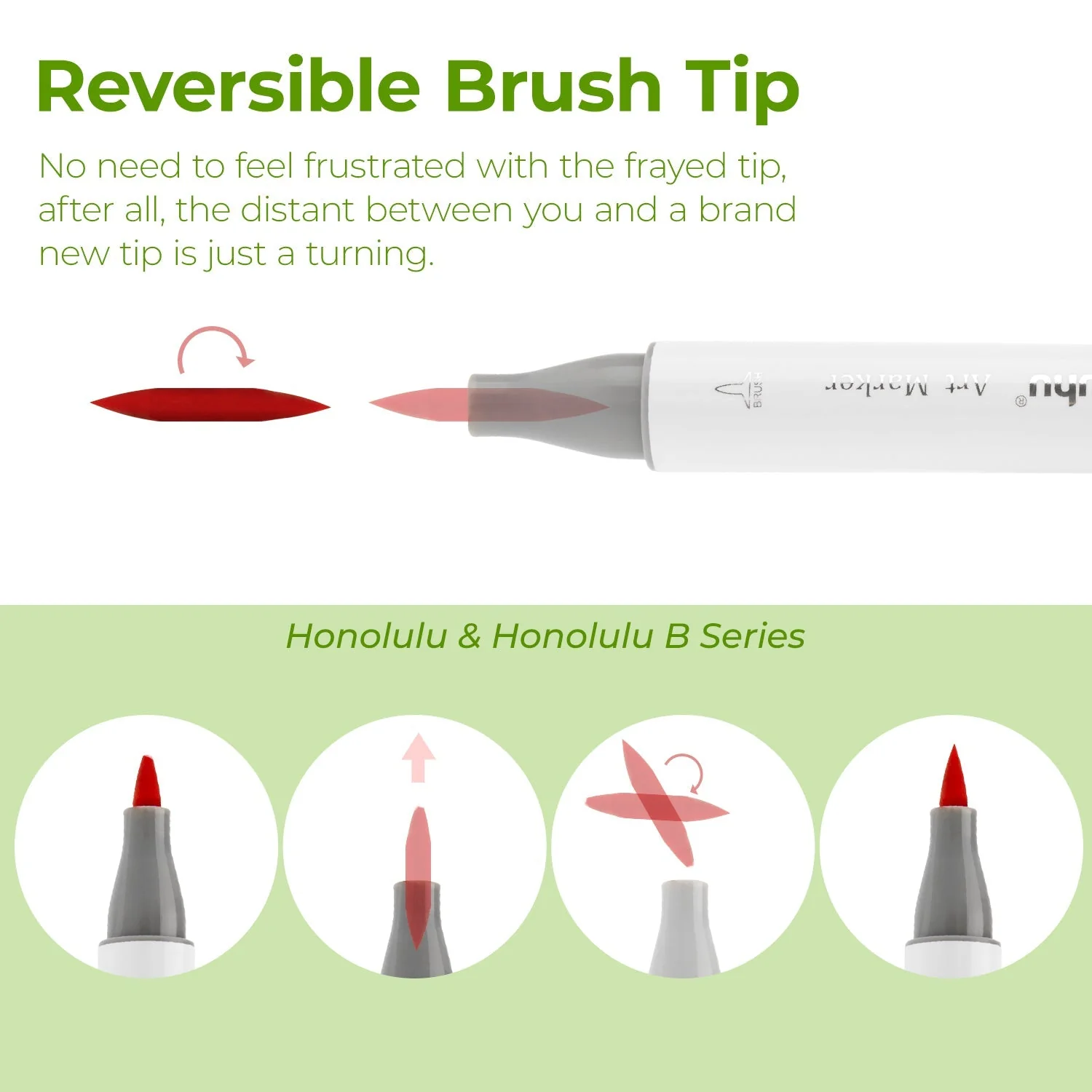 Ohuhu Replacement Brush Nibs Of Honolulu & Honolulu B Series (Europe Only)