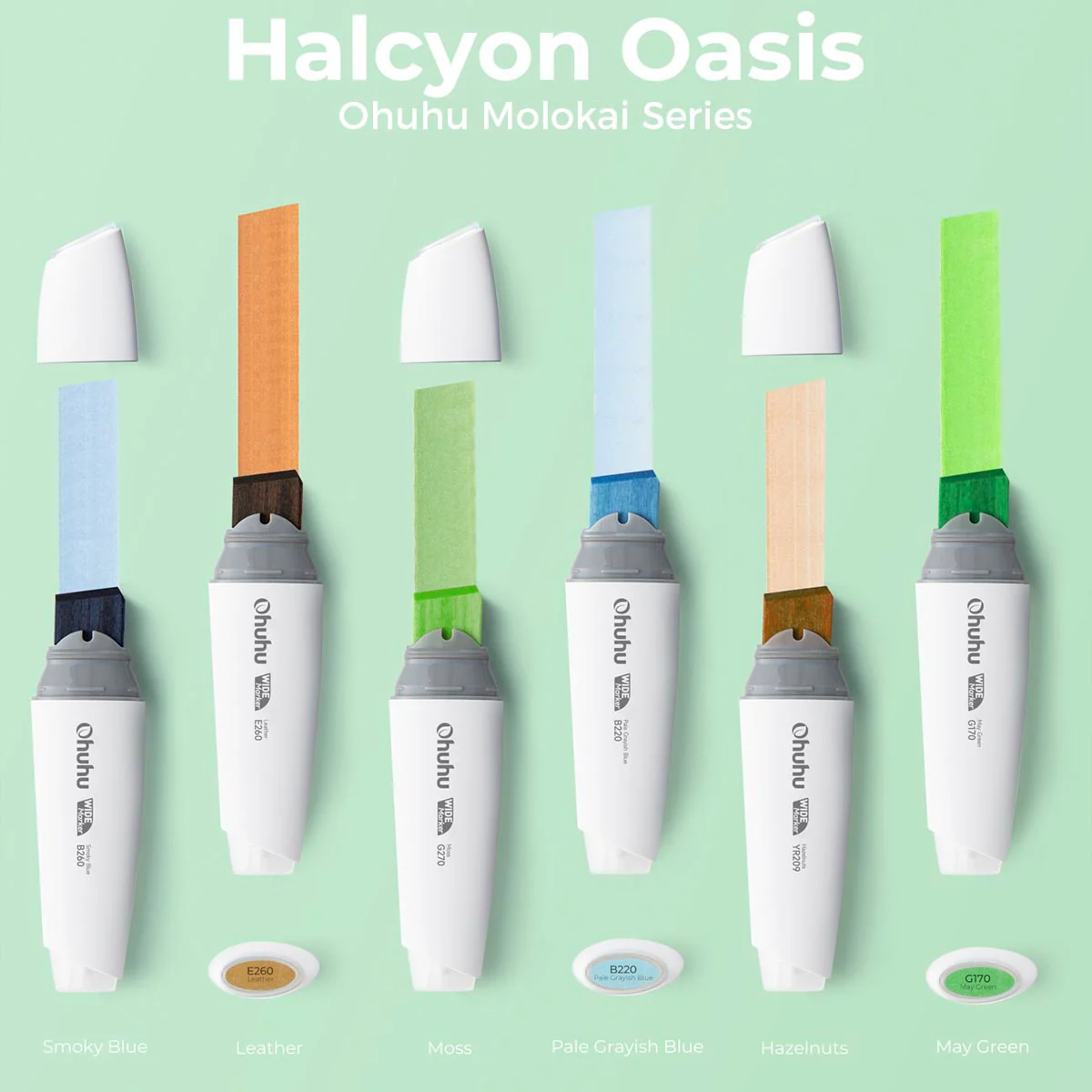 395-ohuhu-molokai-four-tones-extra-wide-tip-alcohol-art-markers-3.webp