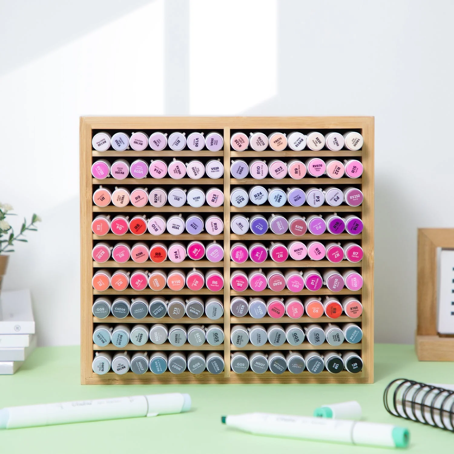 Ohuhu Bamboo Marker Organizer (Australia Domestic Shipping)