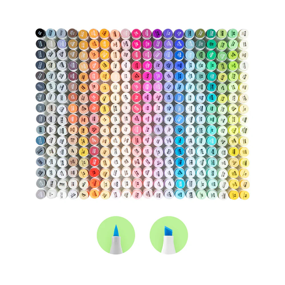 Ohuhu Honolulu 320 Colors Dual Tips Alcohol Art Markers (Mexico Exclusive)