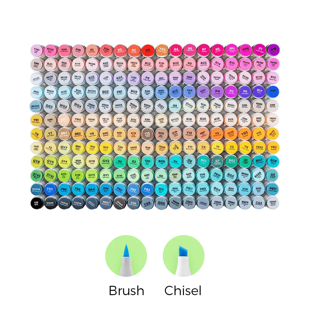 Ohuhu Honolulu 216 Colors Dual Tips Alcohol Art Markers (Brazil Domestic Shipping)