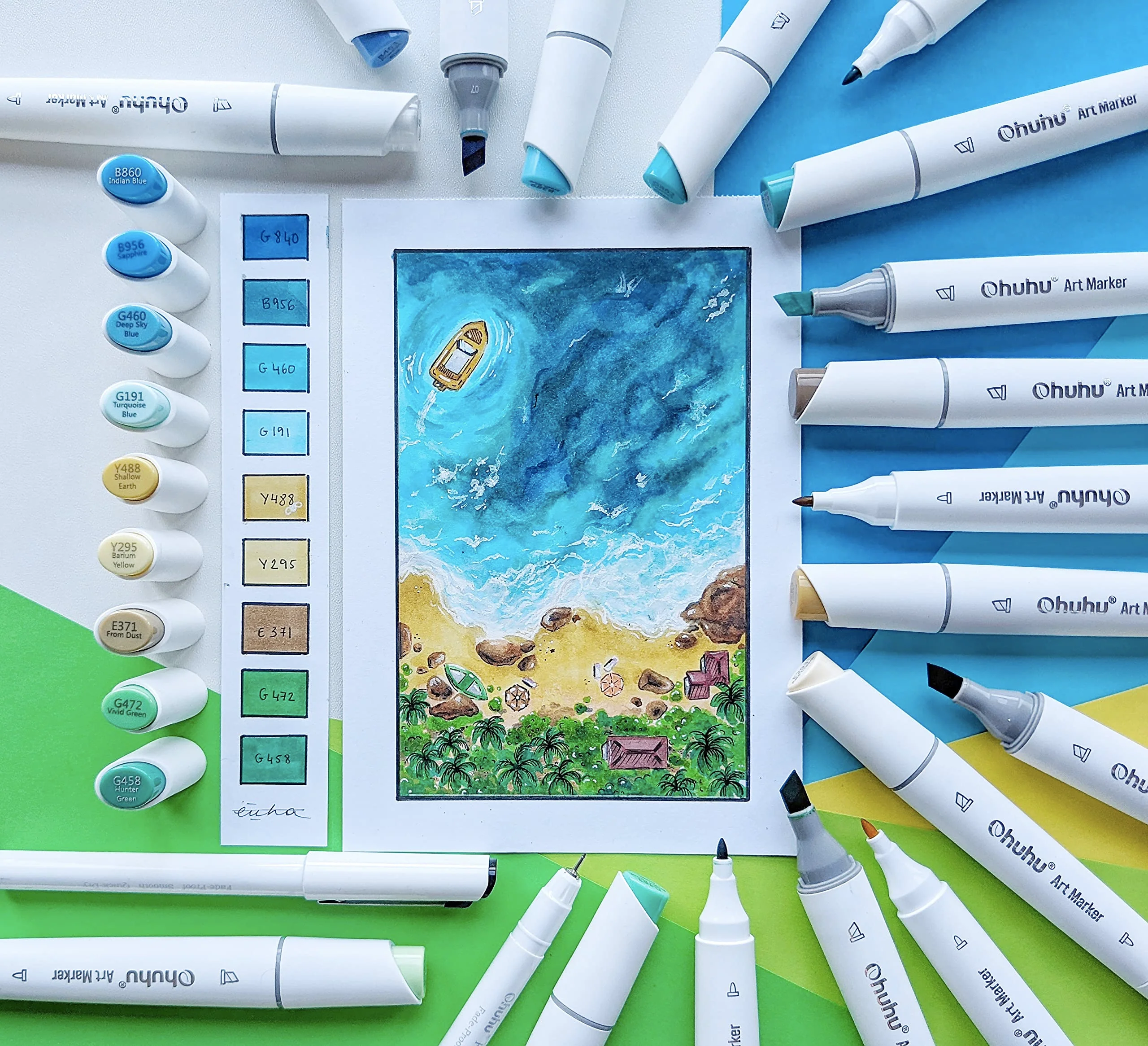 555-ohuhu-kaala-slim-broad-and-fine-dual-tips-alcohol-art-markers-60-colors-landscape-tone-1.webp